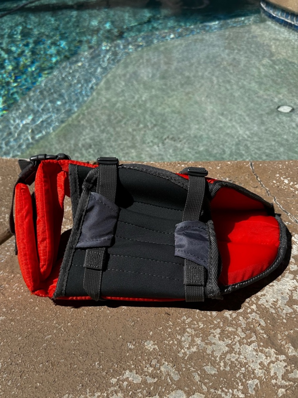 Outward Hound Orange and Gray Dog Life Jacket - Picture 7 of 12
